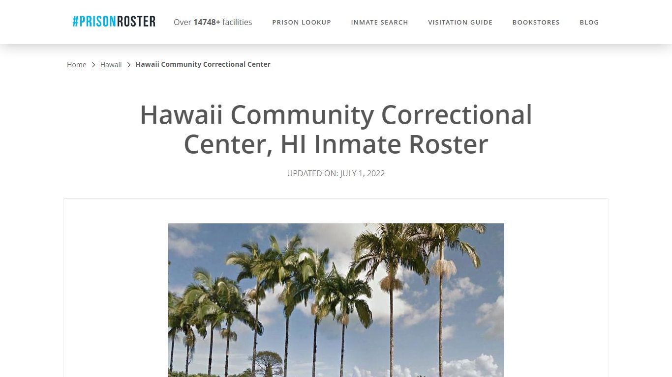 Hawaii Community Correctional Center, HI Inmate Roster